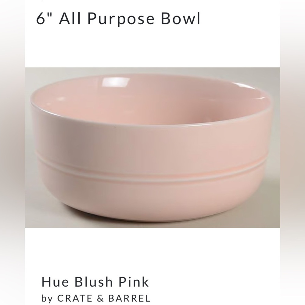 Crate&Barrel Blush Pink All Purpose Bowl set of 3